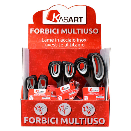 Espositore Forbici Multiuso 'Kasart' 18 Pezzi - Kasart