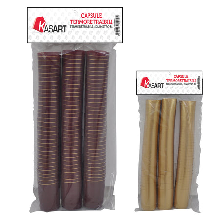 Capsule Termoretraibili Per Bottiglie Vino Nero - Ø 31 X H 55 Mm - Kasart