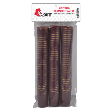 Capsule Termoretraibili Per Bottiglie Spumante Bordeaux - Ø 33 X H 55 Mm - Kasart