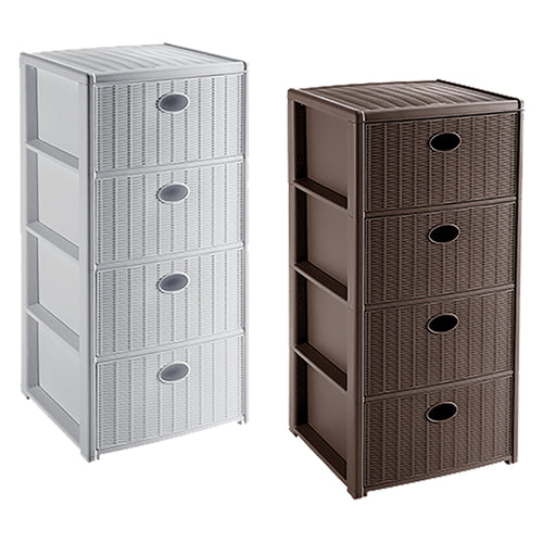 Cassettiera 'Elegance' Cm 40X40Xh80 - Tortora - Stefanplast