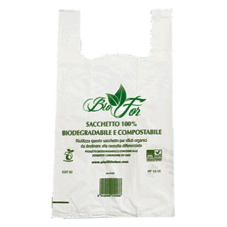 Buste Shopper Compostabili Maxi Gr.12,5 - 30+20X60 Cf.500 Pz