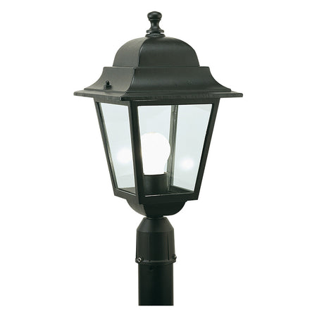 Lanterna Testa-Palo 'Quadrata' 100 W - Cm 41 X 21 X 6 Nero - Sovil