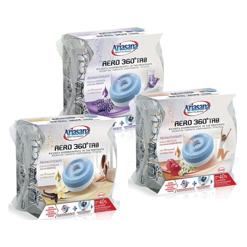 Ricarica Assorbiumidita' 'Ariasana Aero 360 ° Tab' Gr. 450 - Lavanda- 12 Pezzi - Ariasana