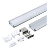 Profilo Canalina In Alluminio Per Strip Led 3350 Mm 24,7 X 7 - Largh.Max 12,4 - Vtac