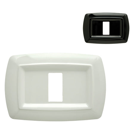 Placca 'Tondò' 2591/N Nera (1 Posto) - Feb