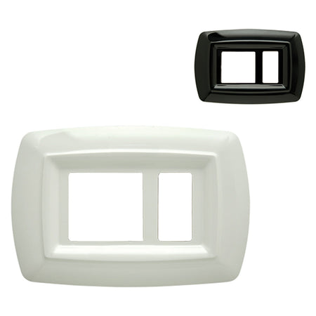 Placca 'Tondò' Unel Decentrata 2598/Wh Bianca - Feb