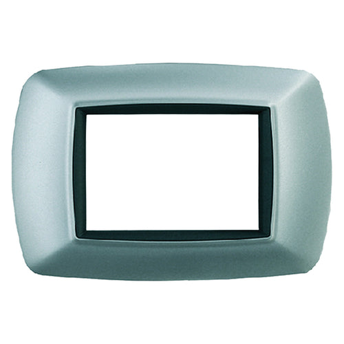 Placca Col. Alluminio Chiaro 'Life' 3 Posti - 2983/Ac - Feb