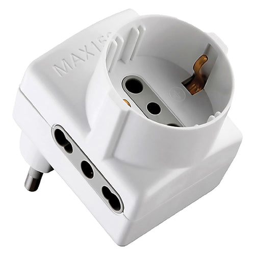 Adattatore Triplo 'Salvaspazio' Spina 2P+T16A - Art.70066 - Electraline