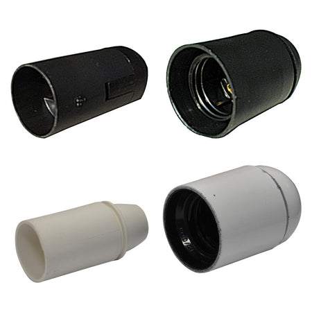 Portalampada Liscio E 14 - Colore Nero- 25 Pezzi