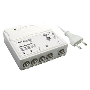 Amplificatore Interno 1 In/4 Out 1 Ingresso Uhf/Vhf - 4 Uscite Tv - Metronic