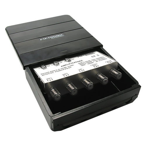 Amplificatore Esterno - Digitale Terrestre 3 In/2 3 Ingres. Uhf/Uhf/Vhf - 2 Uscite Tv - Metronic