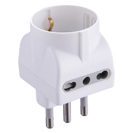 Adattatore Triplo Pr.2 X 2P+T 10A - Sp.10A - 71919- 25 Pezzi - Electraline