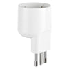 Adattatore Singolo Spina Asimmetrica 'Salvaspazio' Spina 2P + T 16A Bianco - Art.71064- 25 Pezzi - Electraline