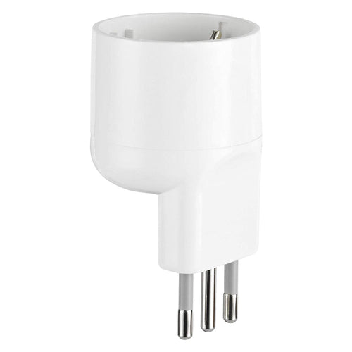 Adattatore Singolo Spina Asimmetrica 'Salvaspazio' Spina 2P + T 16A Bianco - Art.71064- 25 Pezzi - Electraline