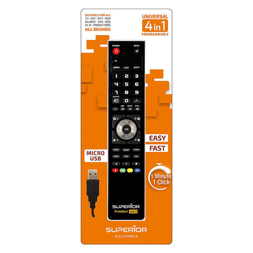 Telecomando Universale Usb 'Freedom' 4 In 1 Controllo 4 Dispositivi - Superior