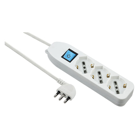 Multipresa Con Interruttore 3 Posti (Schuko+10/16A) - Art.62068 - Electraline
