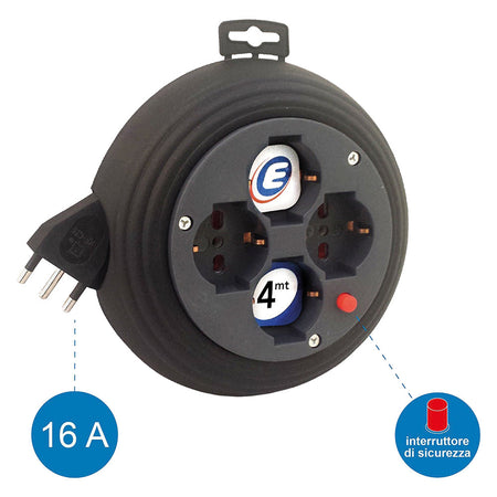 Avvolgicavo Mt. 4 - Art.49019 - Electraline