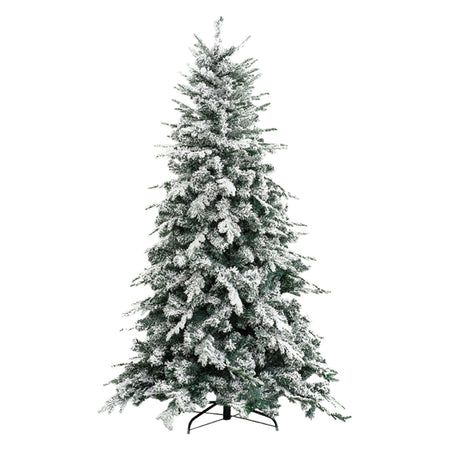 Albero Di Natale Innevato 'Alaska' H.180 Cm - Base 124 Cm / 1366 Rami