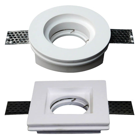 Portafaretto Led In Gesso Mm 100 X 100 X 25 Mm - Bianco - Vtac