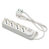Multipresa Con Interruttore 8 Uscite / Spina 2P+T 16A - Bianca - Fanton