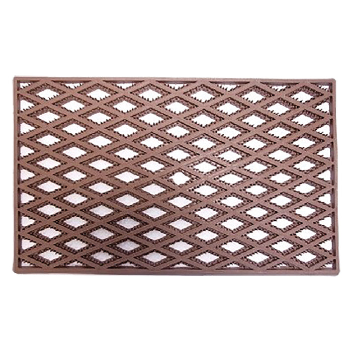 Zerbino Granada 40x80 Cm Semicerchio In Fibra Di Cocco – Fondo In Gomma Antiscivolo – Marrone