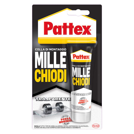 Adesivo Millechiodi 'Trasparente' Gr. 40 Trasparente- 12 Pezzi - Pattex
