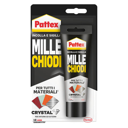 Adesivo Millechiodi 'Crystal' Gr. 90 Trasparente- 12 Pezzi - Pattex