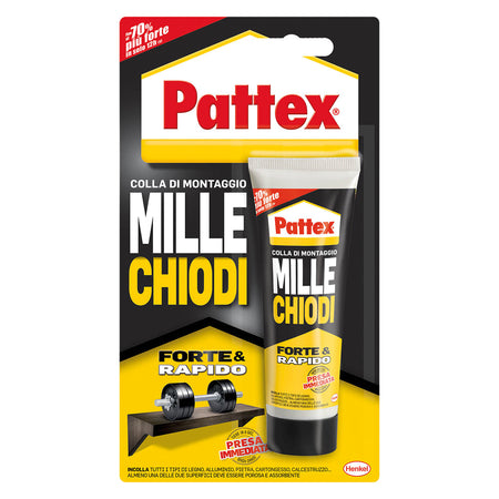 Adesivo Millechiodi 'Forte&Rapido' Gr. 100 Col. Bianco- 12 Pezzi - Pattex