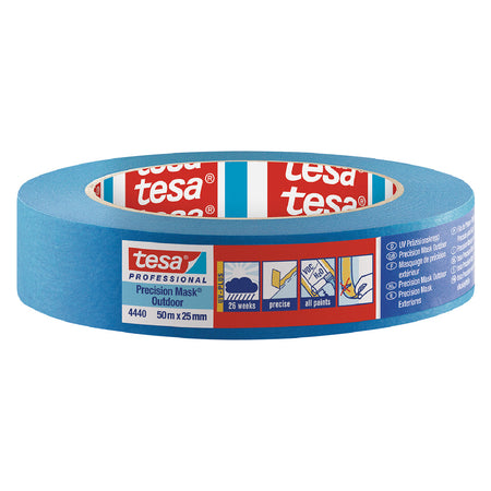 Nastro Per Mascheratura 'Precision Mask 4440' Mm 25 X Mt. 50 - Colore Blu- 6 Pezzi - Tesa
