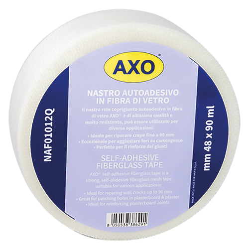 Nastro A Rete Rinforzo Giunti In Fibra Di Vetro Mm 48 X Mt. 90 - Axo