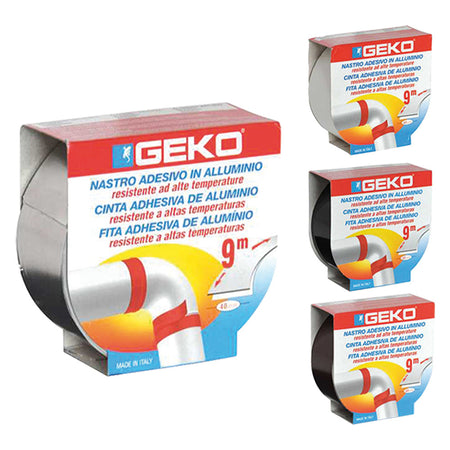 Nastro Adesivo In Alluminio 'Smoke' Mm. 40 X 9 Mt - Col. Marrone - Geko