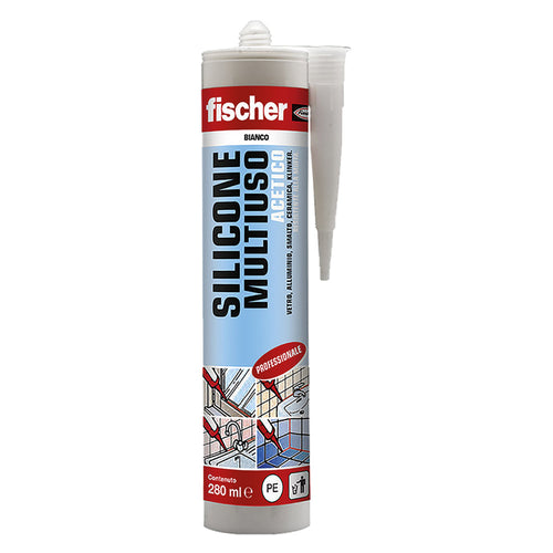 Silicone Acetico Multiuso Ral 9005 Nero Ml 280 - Fischer