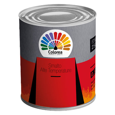 Smalto Alta Temperatura 'Colorea' Lt. 0,375 Alluminio- 6 Pezzi - Colorea