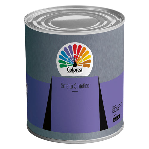 Smalto Sintetico 'Colorea' Lt. 0,750 Bianco Lucido- 6 Pezzi - Colorea