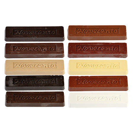 Bastoncino Di Cera Colore Teak- 12 Pezzi - Novecento