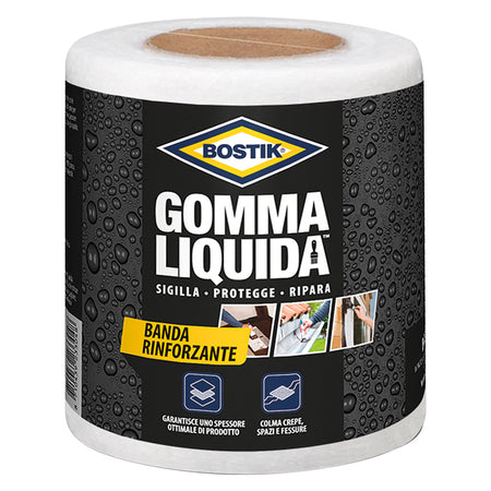 Gomma Liquida Banda Rinforzante Cm 10 X 10 Mt- 6 Pezzi - Bostik