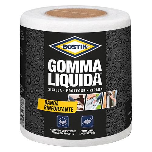 Gomma Liquida Banda Rinforzante Cm 10 X 10 Mt- 6 Pezzi - Bostik