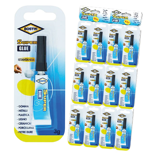 Adesivo Istantaneo 'Super Glue' Gr. 3 (Jumbocard)- 12 Blister - Bostik