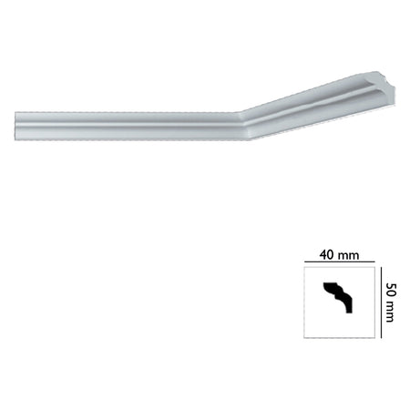 Cornice Decorativa Per Soffitto Mod. I755 - Mm. 40X50- 60 Pezzi - Bovelacci