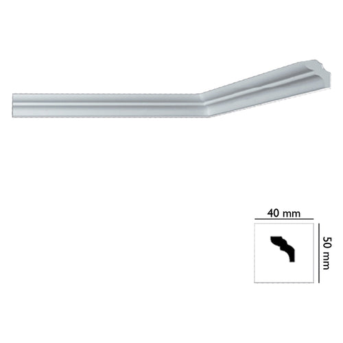 Cornice Decorativa Per Soffitto Mod. I755 - Mm. 40X50- 60 Pezzi - Bovelacci