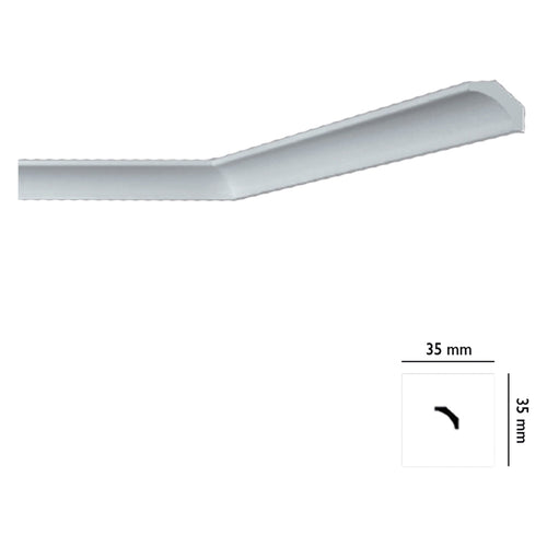 Cornice Decorativa Per Soffitto Mod. I705 - Mm 35 X 35- 100 Pezzi - Bovelacci