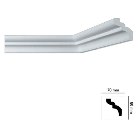 Cornice Decorativa Per Soffitto Mod. I785 - Mm. 70X80- 50 Pezzi - Bovelacci