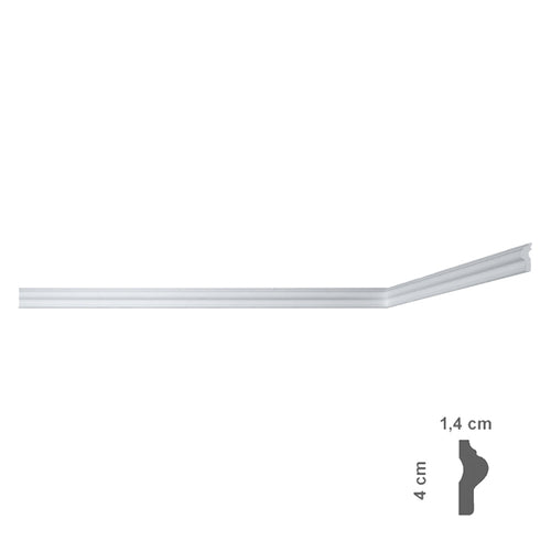Cornice Decorativa Per Soffitto Mod. I709 - Mm 14 X 40- 125 Pezzi - Bovelacci