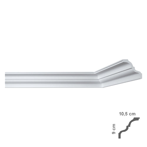 Cornice Decorativa Per Soffitto Mod. I777 - Mm 105 X 90- 45 Pezzi - Bovelacci
