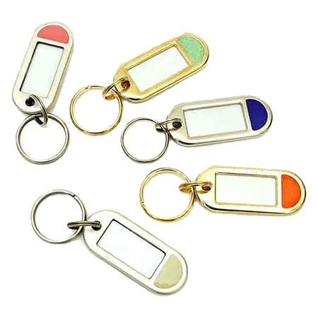 Targhetta Portachiavi Con Doppio Anello- 24 Pezzi