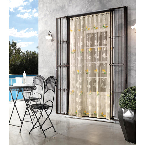 Zanzariera In Poliestere 'Fantasia' Girasoli - Colore Panna