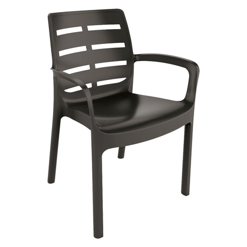 Sedia In Polipropilene 'Borneo' Antracite - Ipaeprogarden