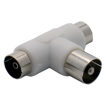 Adattatore Partitore Tv A 'T' 2 Spine / 1 Presa - Busta Append.- 10 Pezzi - Metronic