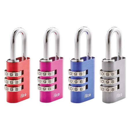 Lucchetto Cifrato Per Bagagli Colorato Rosso - Iseo