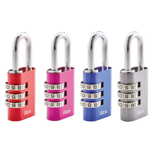 Lucchetto Cifrato Per Bagagli Colorato Blu - Iseo